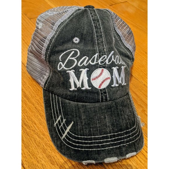 KATYDID Women’s Dark Gray and Light Gray Mesh Back Trucker Hat OS Dog Mom Mesh Trucker Hat | Katydid main image 2